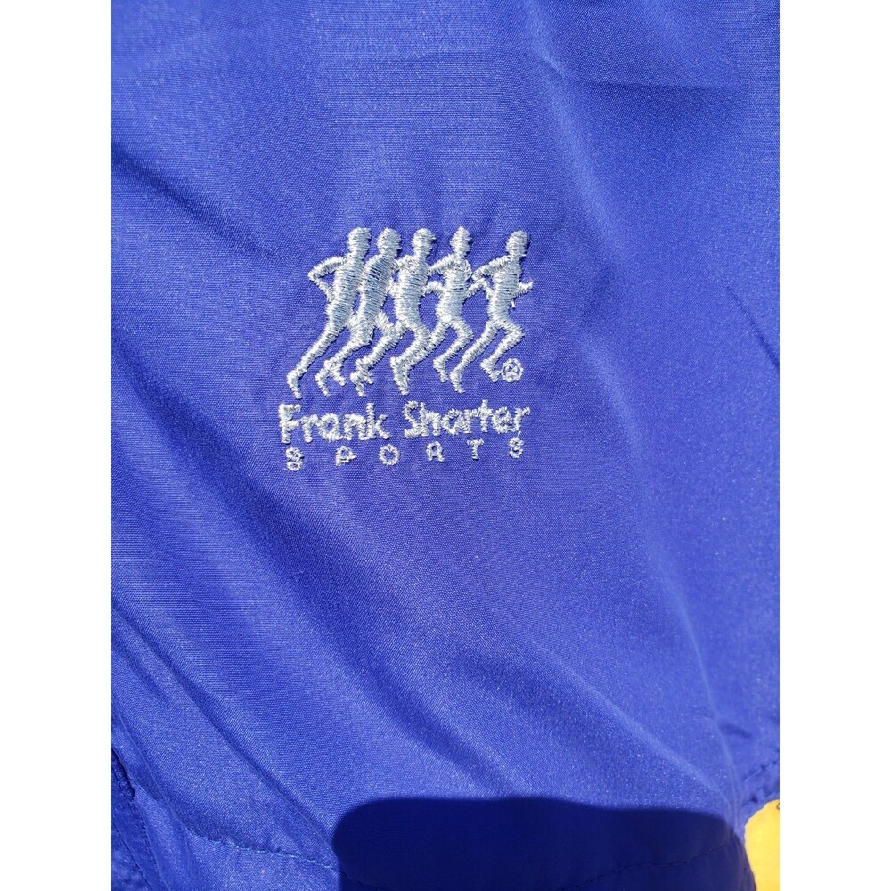 Vintage Frank Shorter Jacket Mens Large Blue Gore Tex Hooded Colorblock 90s EUC! - Picture 3 of 16